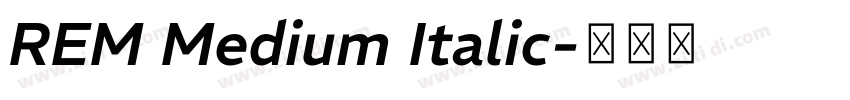 REM Medium Italic字体转换